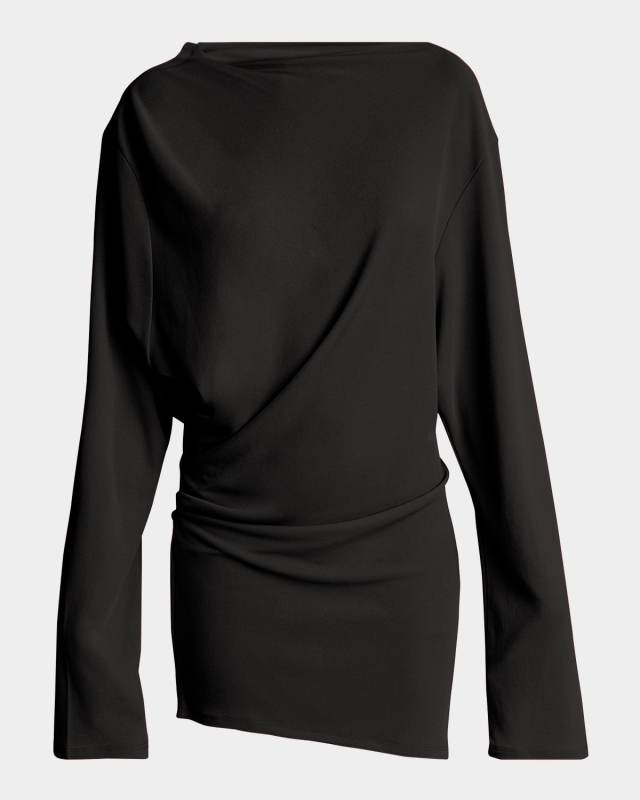 Croisiere Draped Backless Mini Dress